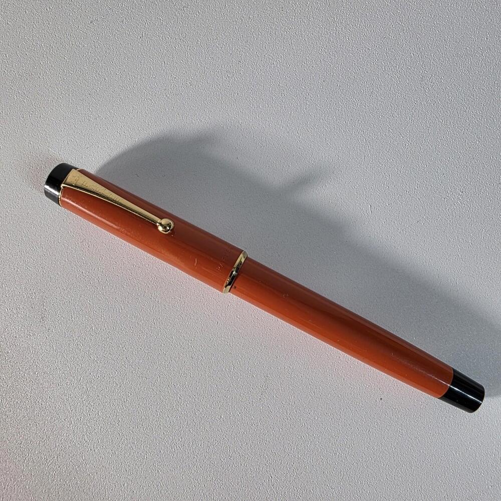 Vintage Parker Orange Pen w/ Felt Tip Made in USA Some Scratches